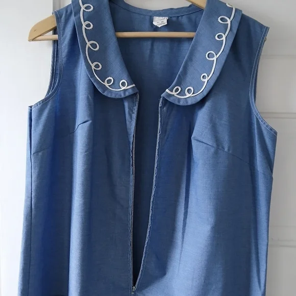 Rare Vintage 1960's Unbranded Union Label Shirt Dress House Coat … - Picture 4 of 15